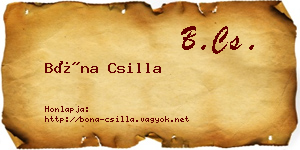 Bóna Csilla névjegykártya