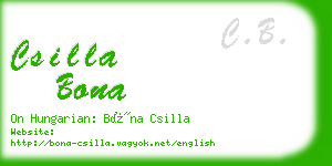 csilla bona business card